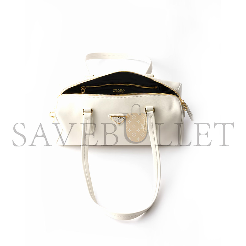 PRADA MEDIUM LEATHER TOP-HANDLE BAG WITH PADLOCK 1BB127 (29*12.5*10cm)
